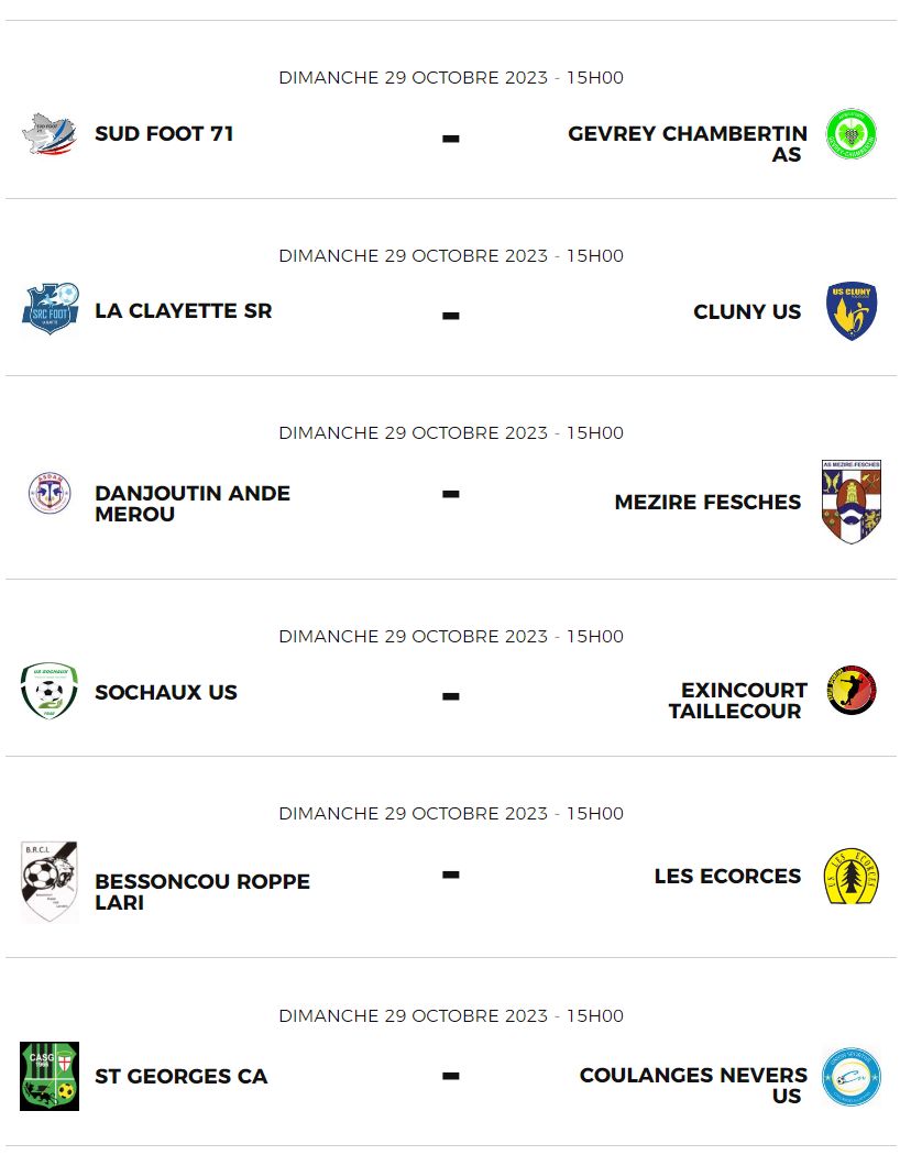 coupe Bourgogne Franche-Comté 1er tour