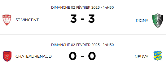 matchs en retard J10