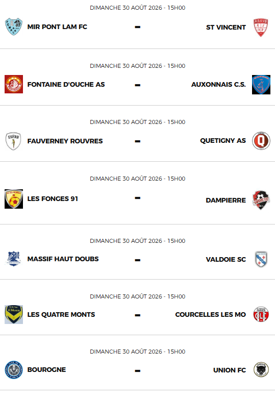 Programme cdf 2ème tour