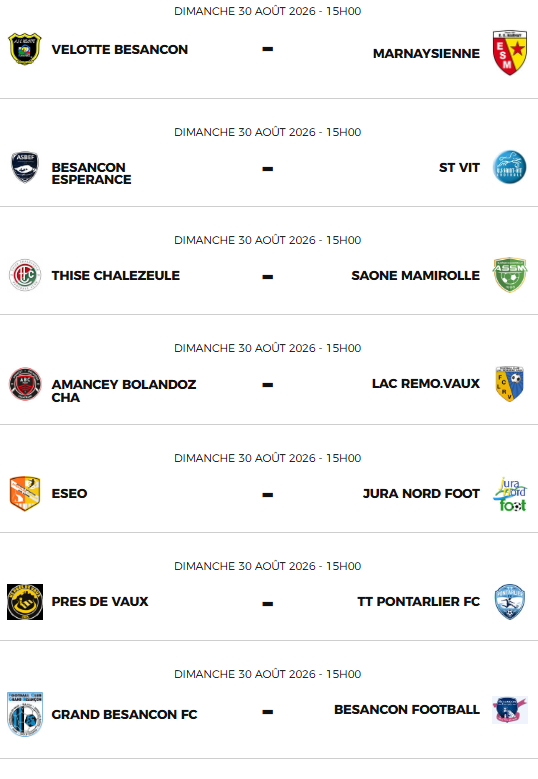 Programme cdf 2ème tour