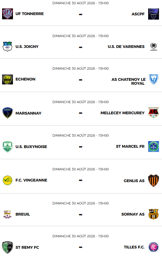 Programme cdf 2ème tour