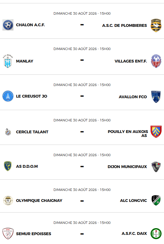 Programme cdf 2ème tour