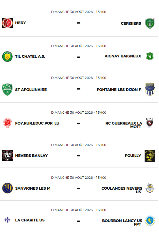 Programme cdf 2ème tour