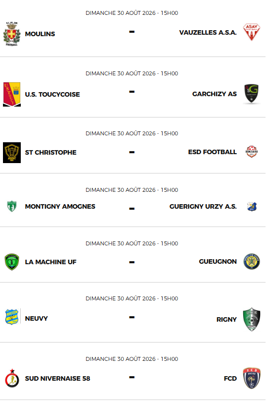 Programme cdf 2ème tour