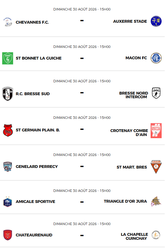 Programme cdf 2ème tour
